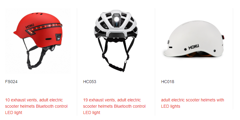 Electric scooter helmets