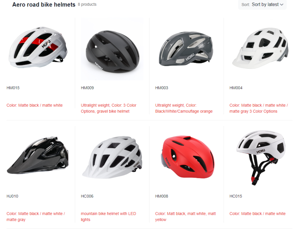 Aero road bike helmets