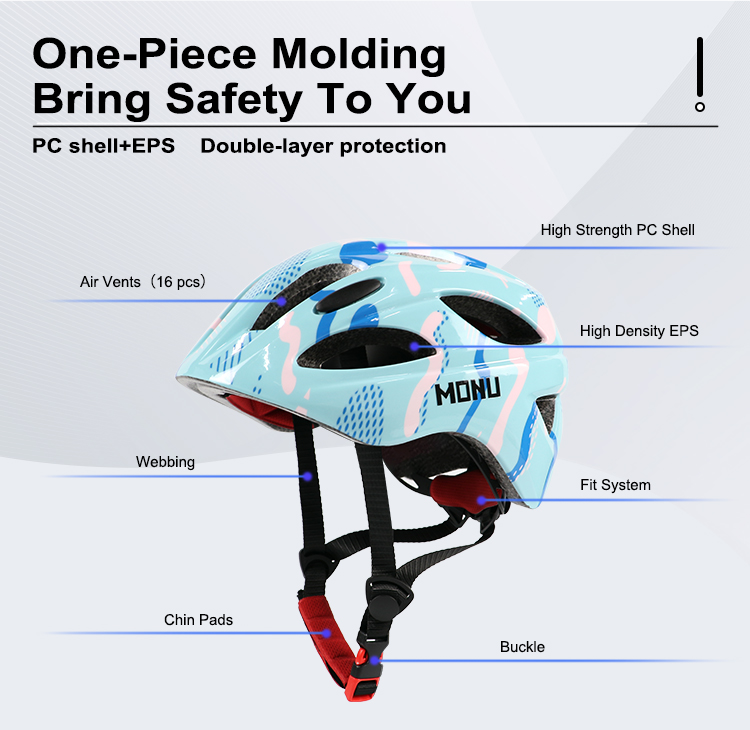 Children's helmet （In-Mold™）technology, One-piece molding