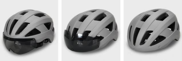 Road bike helmet with magnetic goggles can freely switch between multiple riding modes